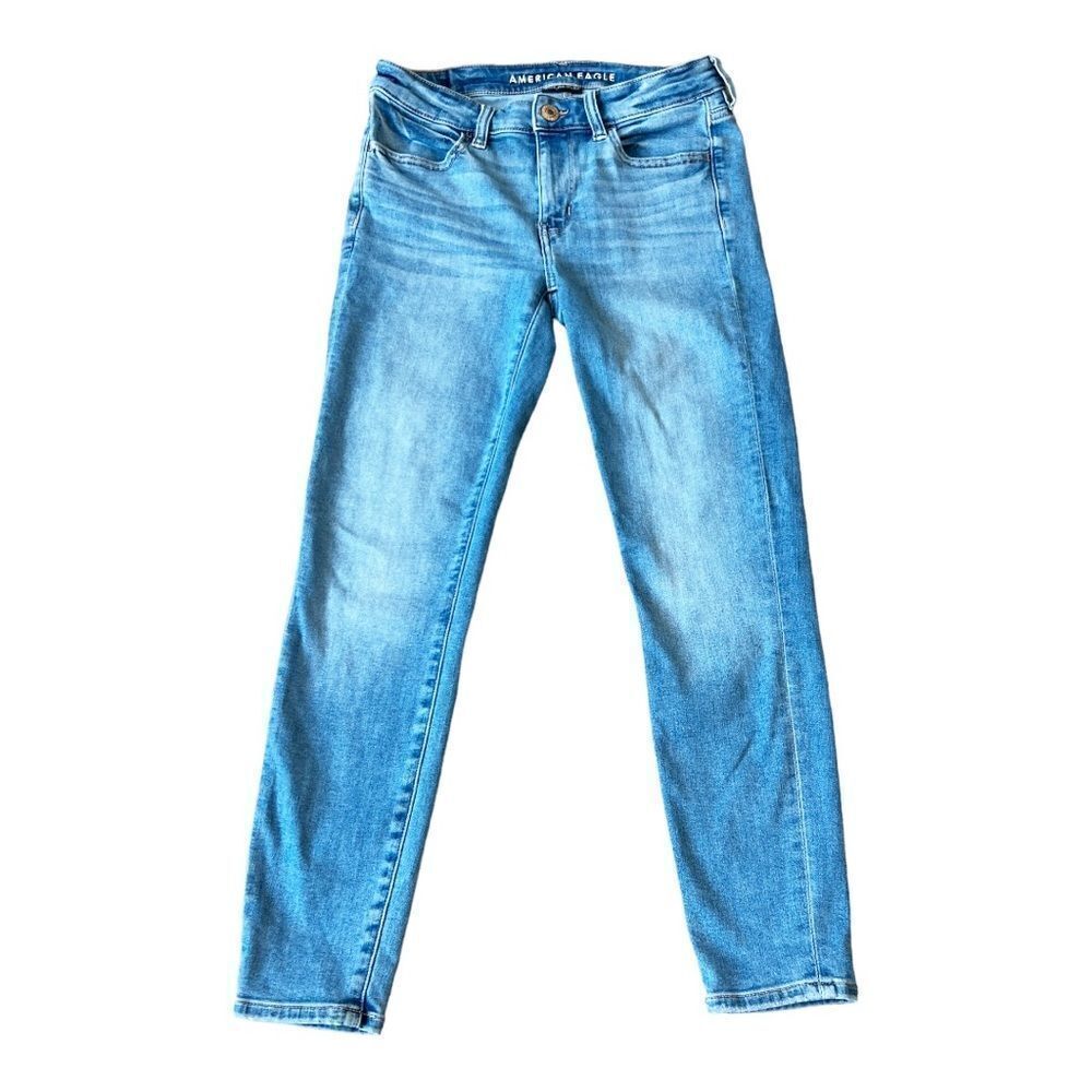 American Eagle Next Level‎ Stretch Light Wash Jegging Crop Jeans Size 6
